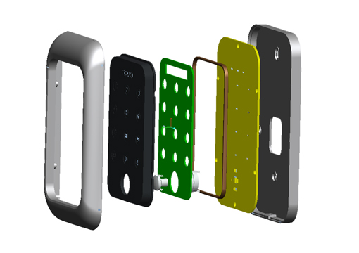 金屬門禁一體機(jī)結(jié)構(gòu)圖