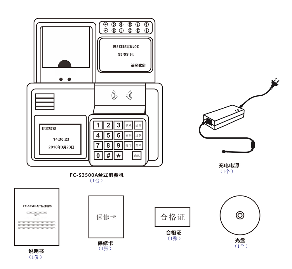 消費機配件清單
